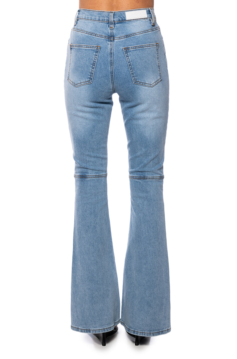 MY BUSINESS HIGH RISE FLARE JEANS