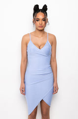 MY FOREVER GO TO WRAP FRONT MINI BANDAGE DRESS