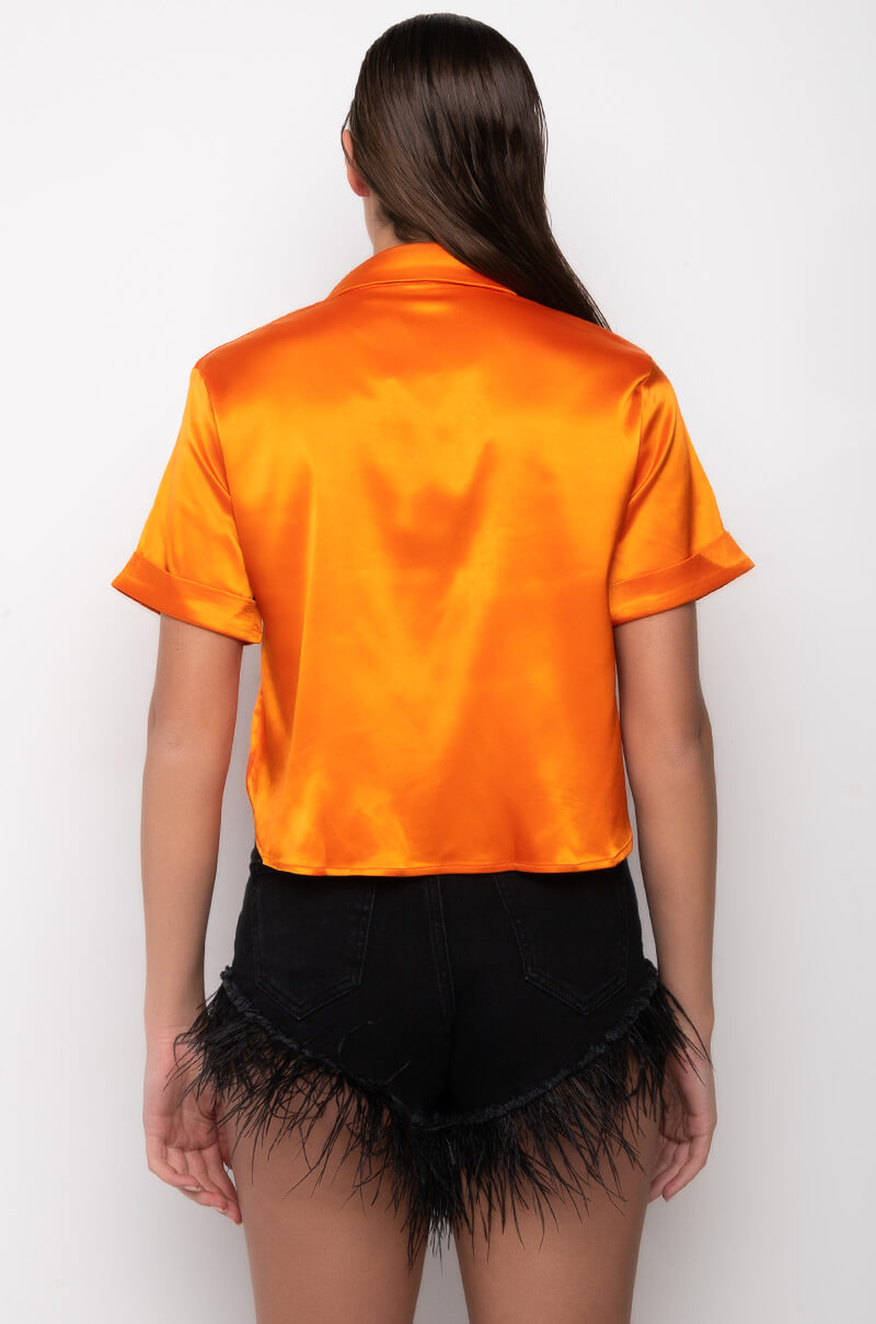BABY BUTTON UP CROP BLOUSE