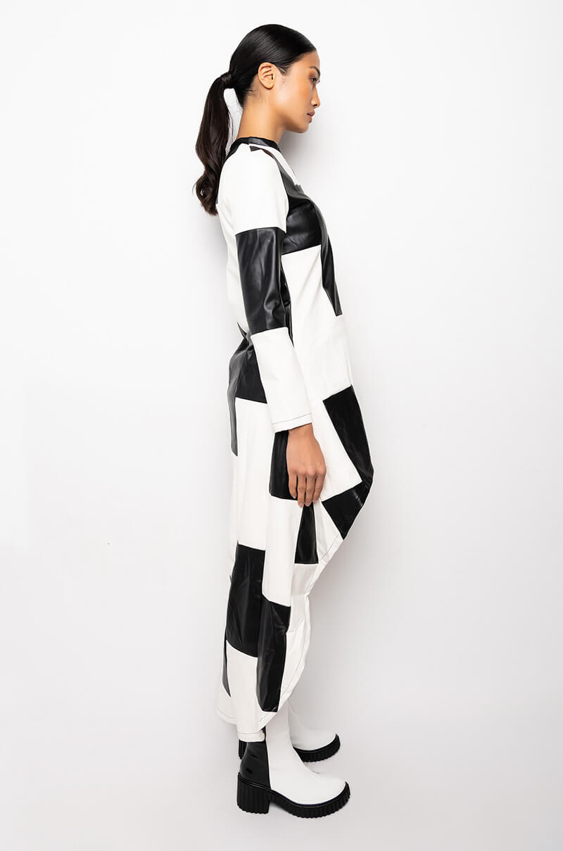 MY SUGAR BOO HI LO CHECKERED TRENCH