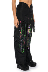MY TIME PAINTED WIDE LEG PANTS