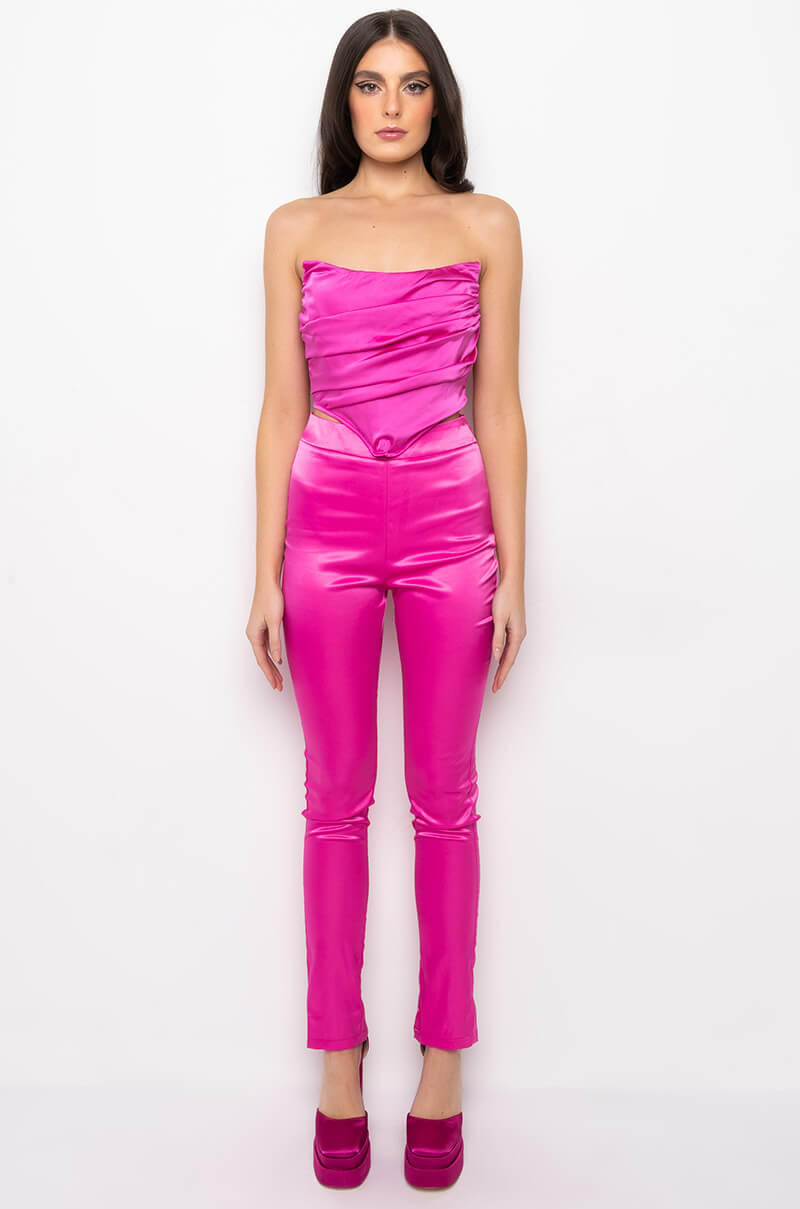 MY VALENTINE SATIN SKINNY PANT