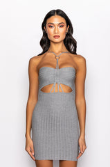 MY WAY HALTER TOP MINI DRESS