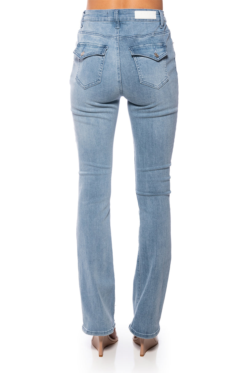 MYSTERY IN YOUR MIND LOW RISE FLARE JEANS