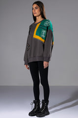 NALLY COLORBLOCKED CREW NECK