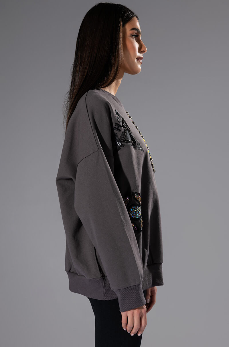NALLY COLORBLOCKED CREW NECK