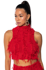 NAOMI MESH SLEEVELESS MOCKNECK TOP