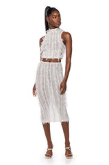 NAOMI MESH SLEEVELESS MOCKNECK TOP