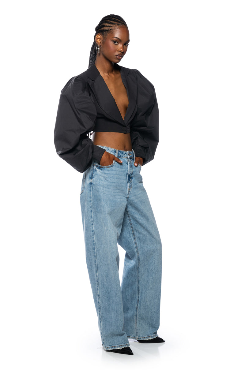 NENA PUFF SLEEVE CROP BLAZER