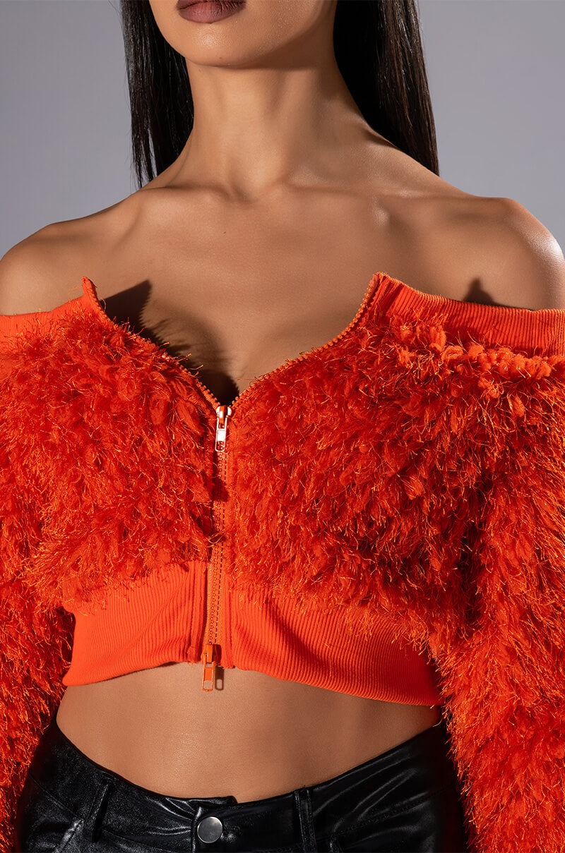 NEW FRIENDS ZIP UP FRINGE TOP