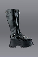 NEW KIDS FLATFORM BOOT IN BLACK