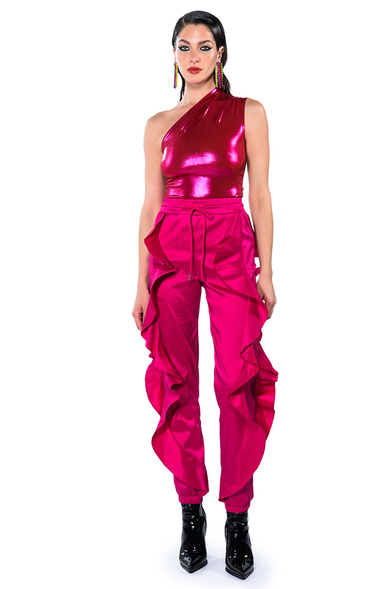 MELANIE RUFFLE DETAILED JOGGER