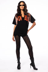 NEW RULES RHINESTONE DETAIL OVERSIZED TSHIRT