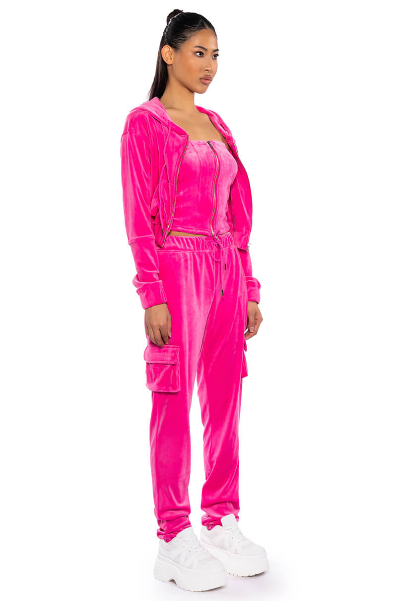 NEW RULES VELVET ZIP UP CORSET