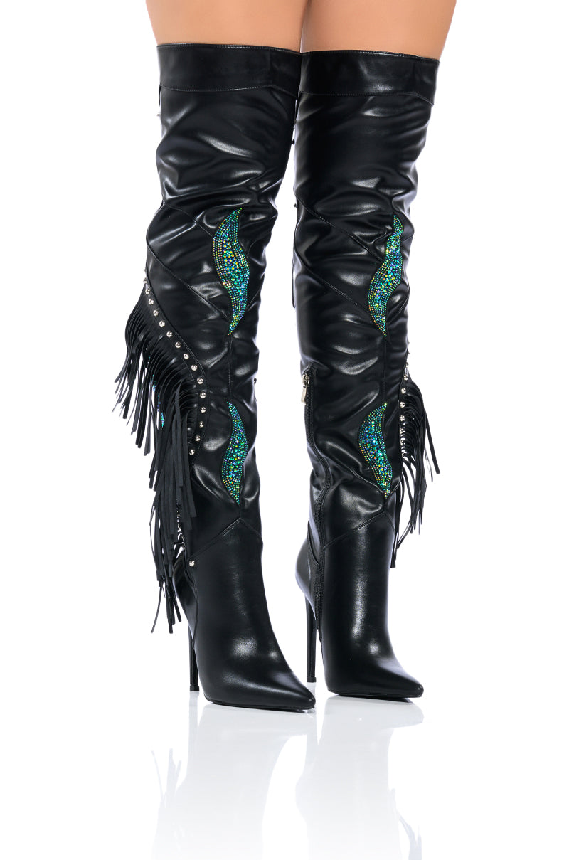 AZALEA WANG SLOANE STILETTO BOOT IN BLACK
