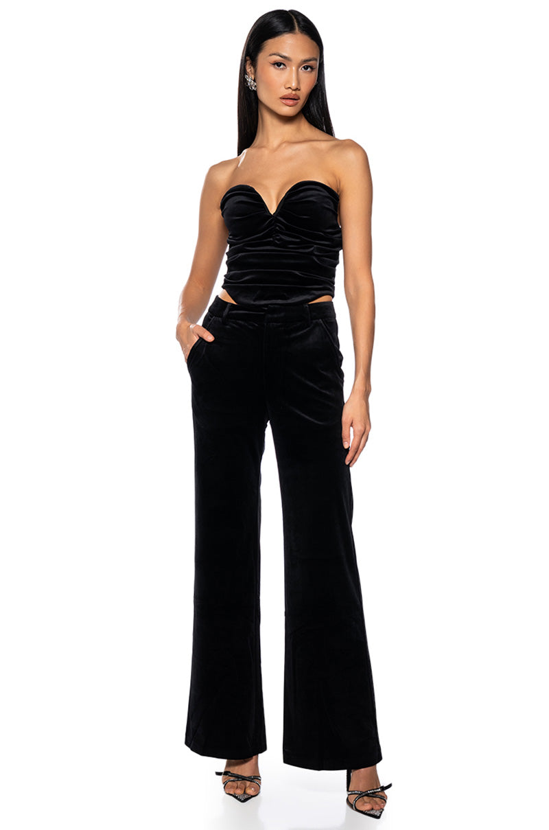 NIGHT MOVES VELVET WIDE LEG TROUSER