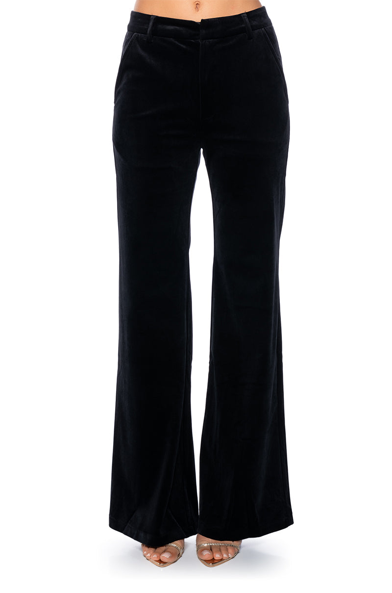 NIGHT MOVES VELVET WIDE LEG TROUSER