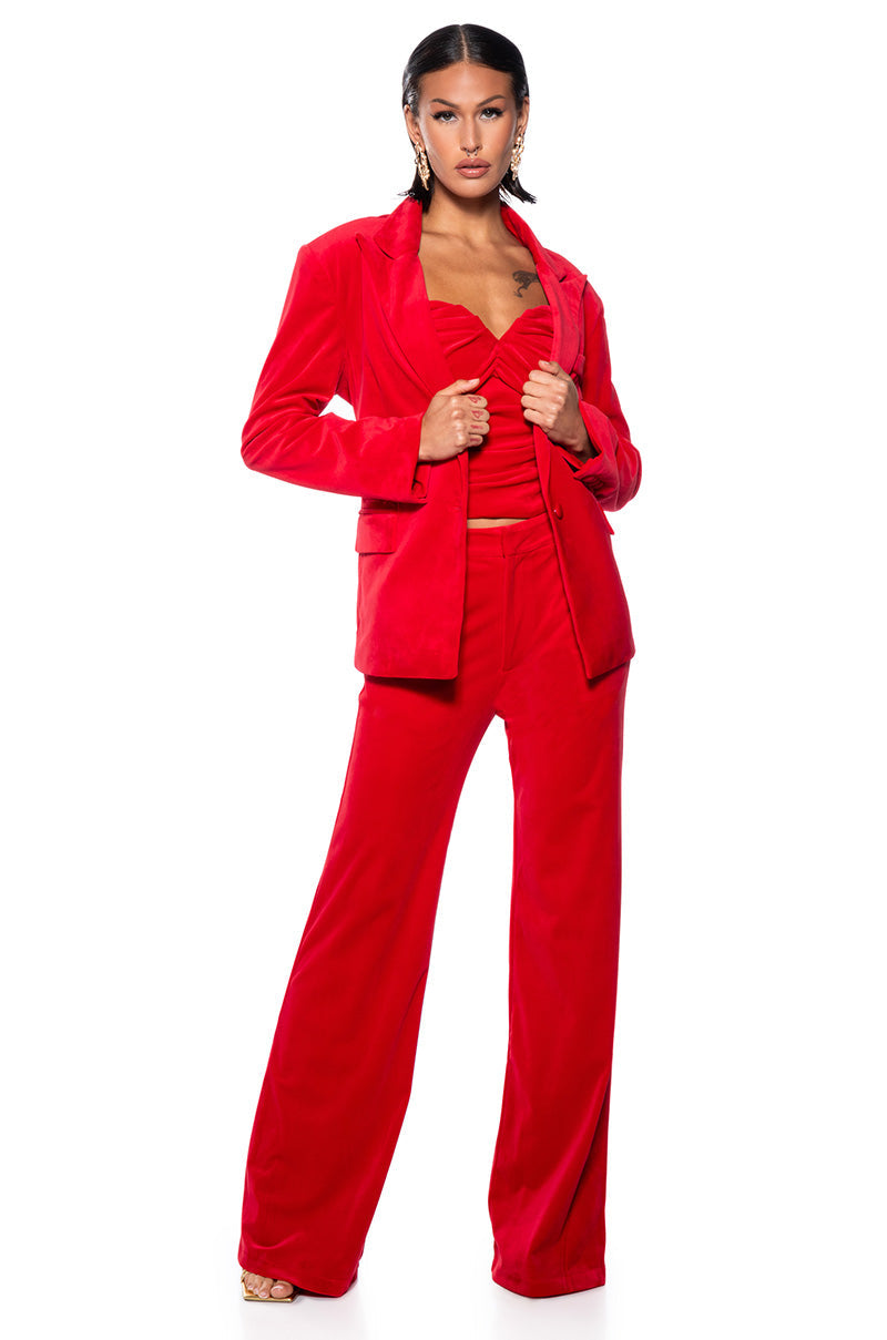 NIGHT MOVES VELVET WIDE LEG TROUSER