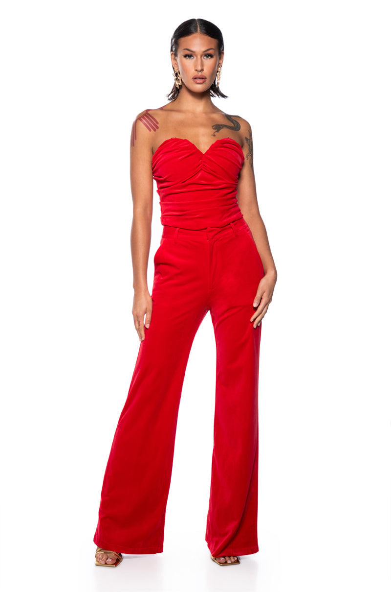 NIGHT MOVES VELVET WIDE LEG TROUSER