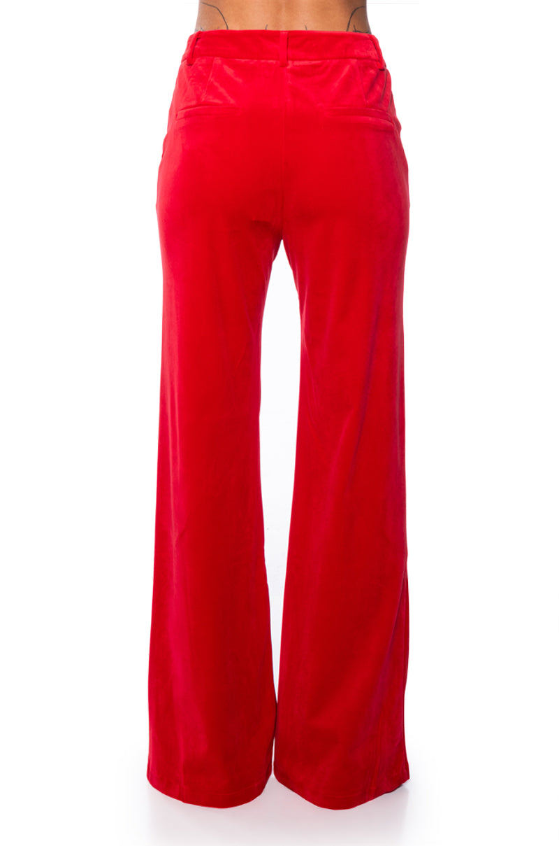 NIGHT MOVES VELVET WIDE LEG TROUSER