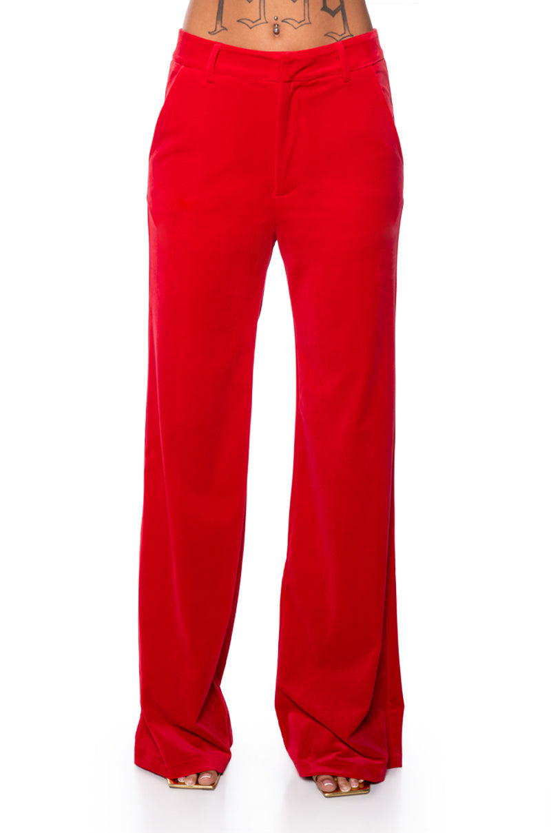 NIGHT MOVES VELVET WIDE LEG TROUSER