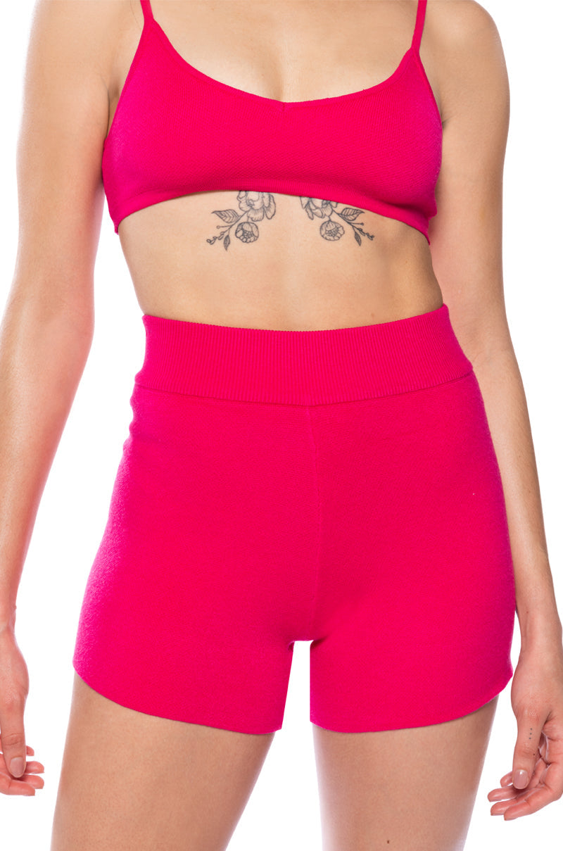 NIGHTS ALONE COZY KNIT SHORTS