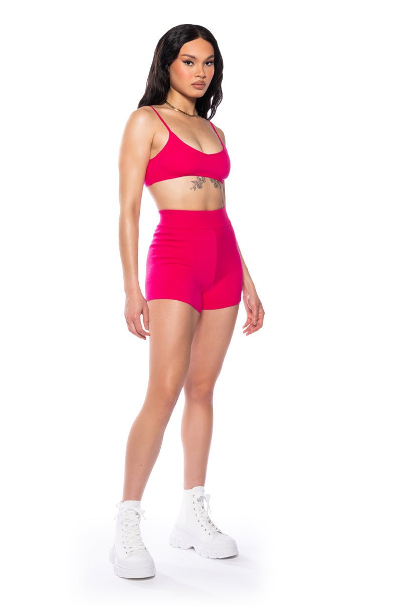 NIGHTS ALONE COZY KNIT SHORTS