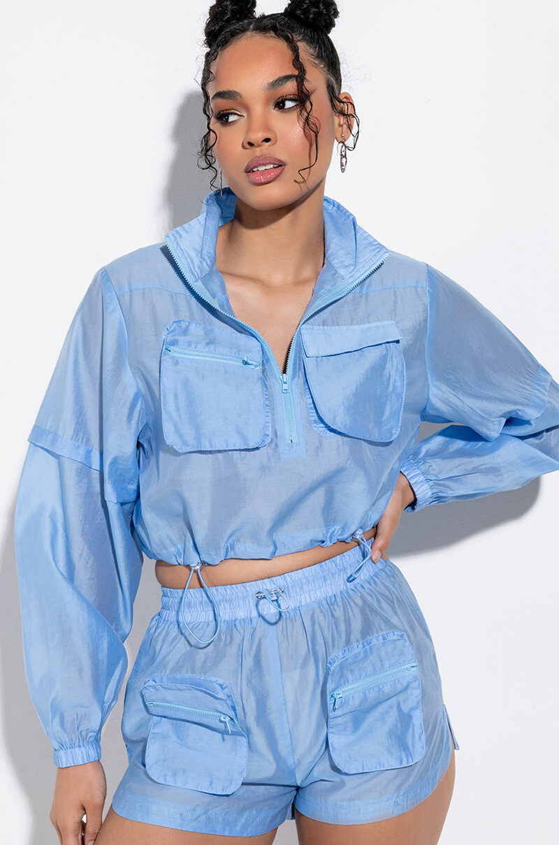 NINETIES GIRL CROPPED WINDBREAKER