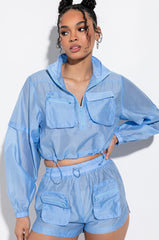 NINETIES GIRL CROPPED WINDBREAKER