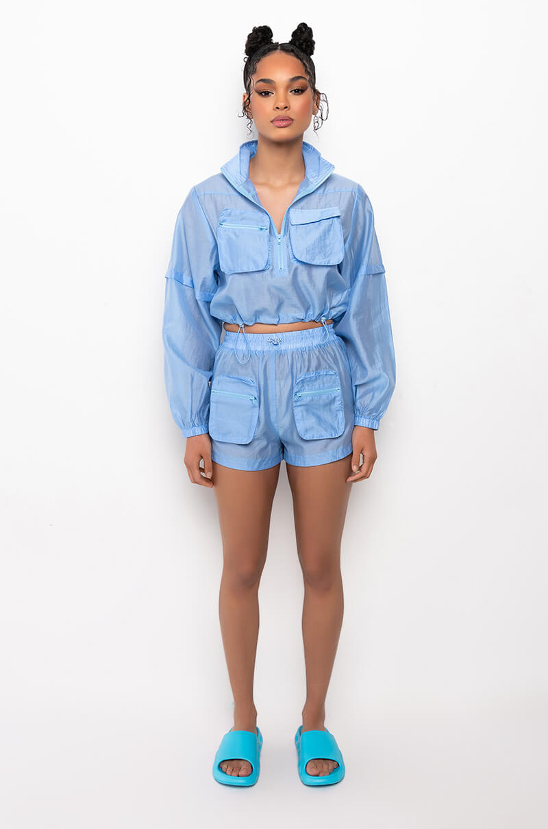 NINETIES GIRL CROPPED WINDBREAKER