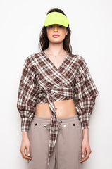 MESS MASTERPIECE TIE FRONT BLOUSE
