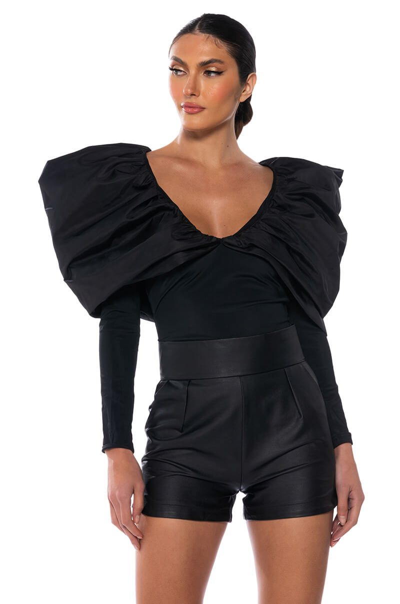 FELICITY DRAMATIC BOW DETAIL BLOUSE