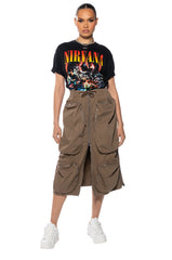 NOT YOUR AVERAGE CARGO MIDI SKIRT