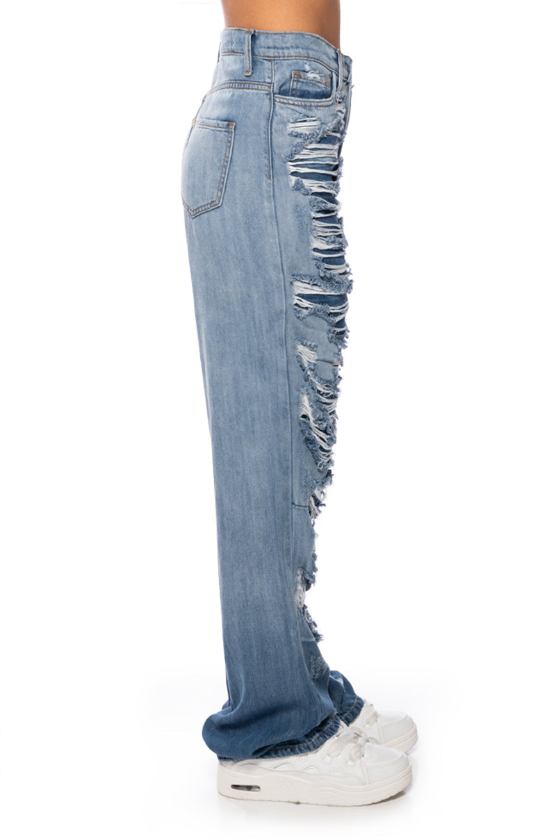 NOTHING LIKE ME DISTRESSED OMBRE JEANS