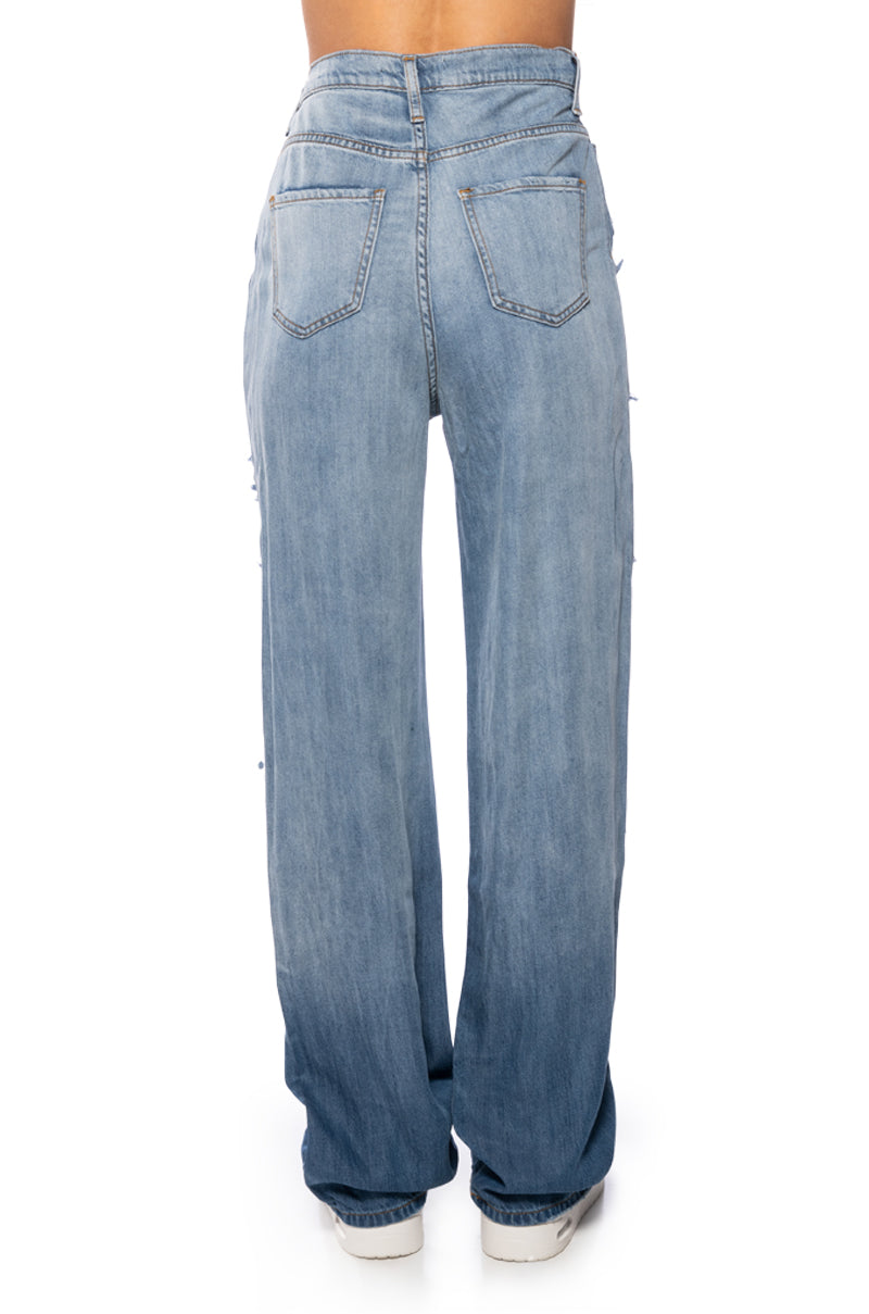 NOTHING LIKE ME DISTRESSED OMBRE JEANS