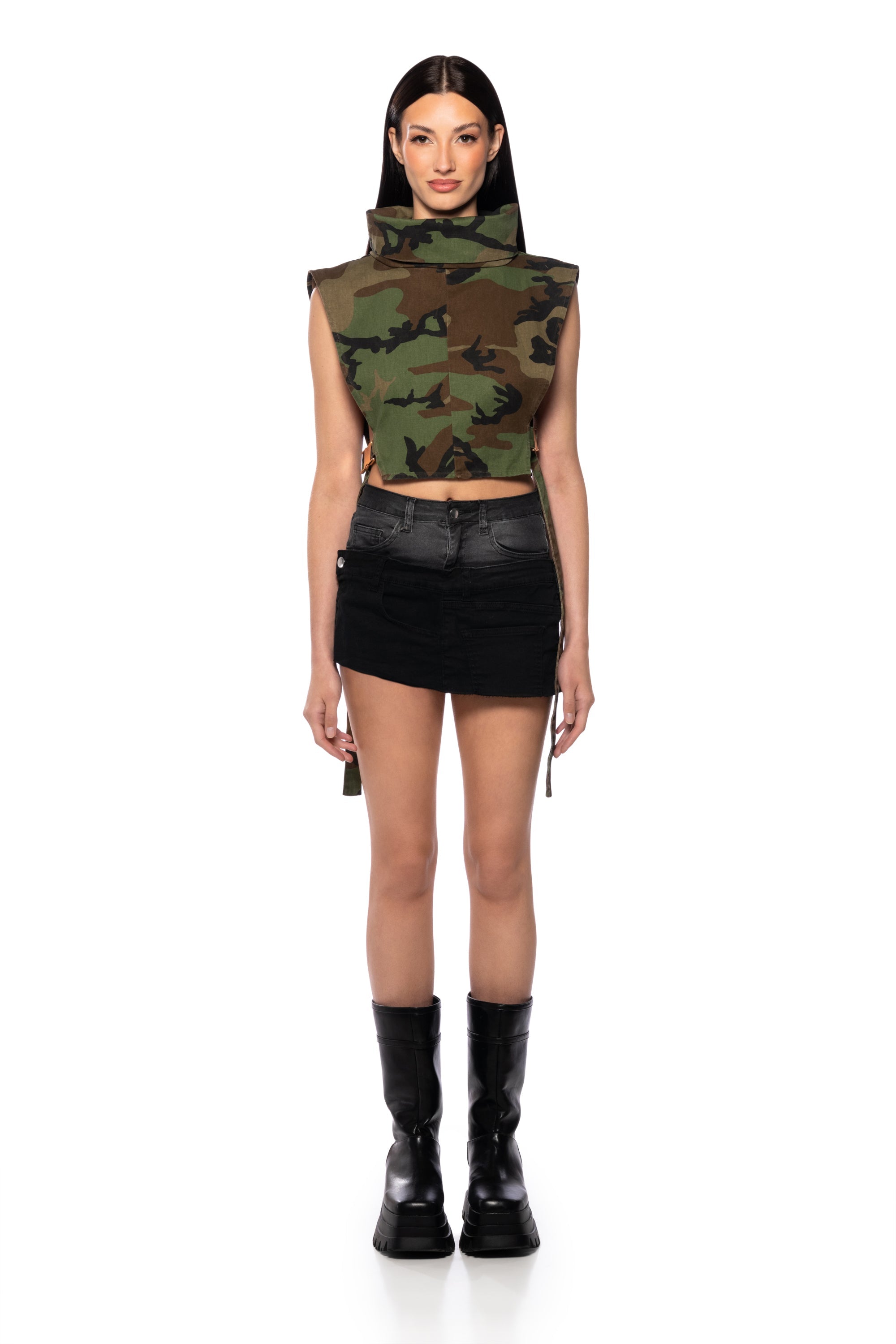 NOTICE ME DENIM MINI SKIRT
