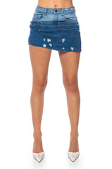 NOTICE ME DENIM MINI SKIRT
