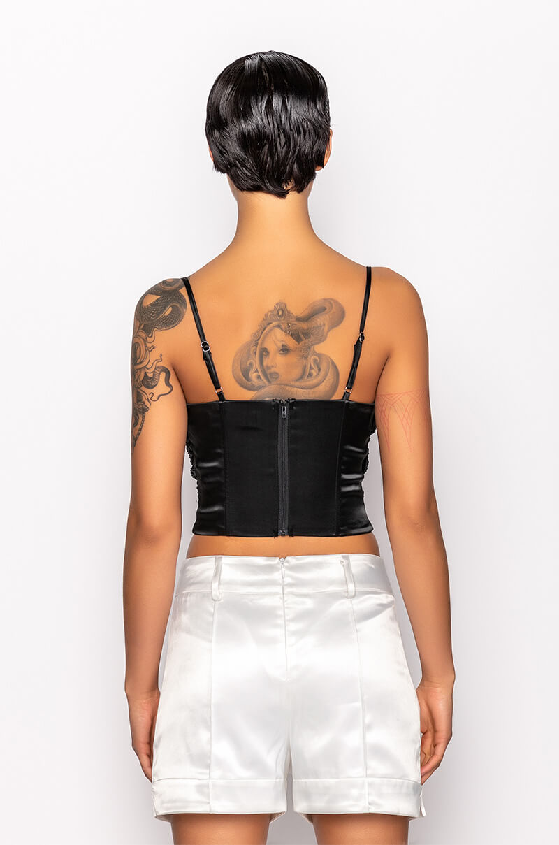 NOVA GIRL RHINESTONE COWL NECK TANK
