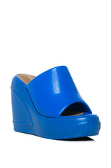 OCEAN EYES BLUE WEDGE SANDAL