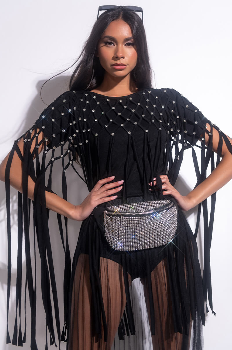 OFF THE TABLE FRINGE DETAIL T SHIRT