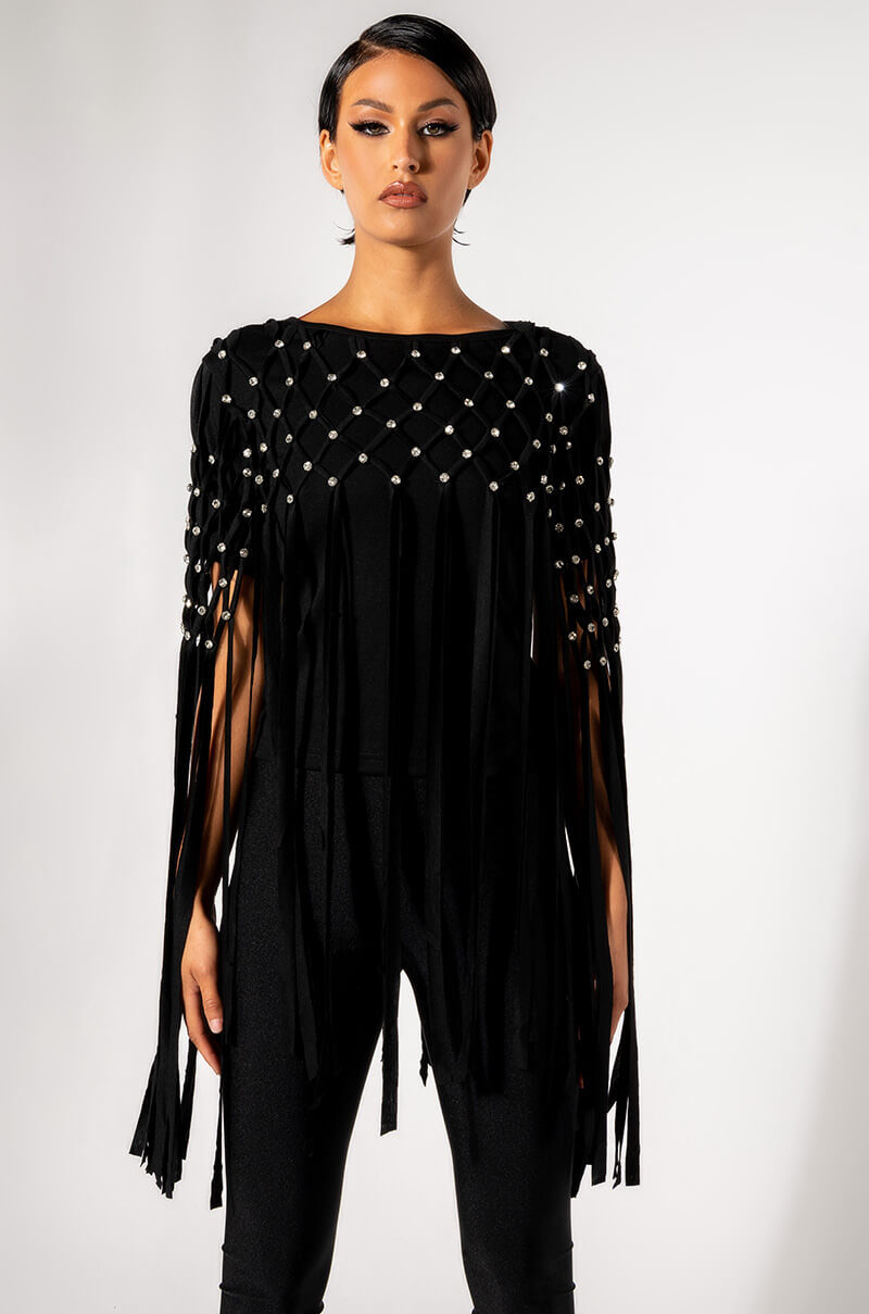 OFF THE TABLE FRINGE DETAIL T SHIRT