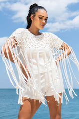 OFF THE TABLE FRINGE DETAIL T SHIRT
