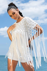 OFF THE TABLE FRINGE DETAIL T SHIRT
