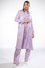 OH YOU FANCY SEQUIN TRENCH JACKET