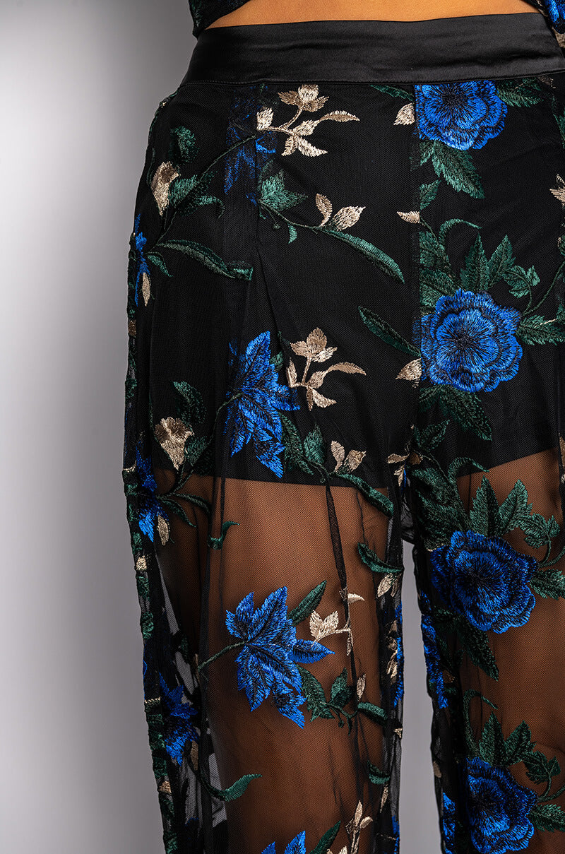 OJAI EMBROIDERED PALAZZO PANT