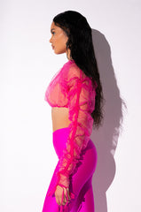 OLD ENGLISH ORGANZA MICRO BLOUSE