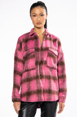 ON THE MOVE PLAID SHACKET