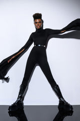ON TOP DRAMATIC SLEEVE CATSUIT