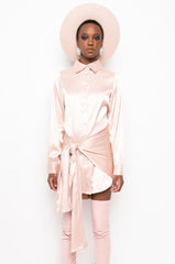 ON YOUR MIND MINI BUTTON UP DRESS