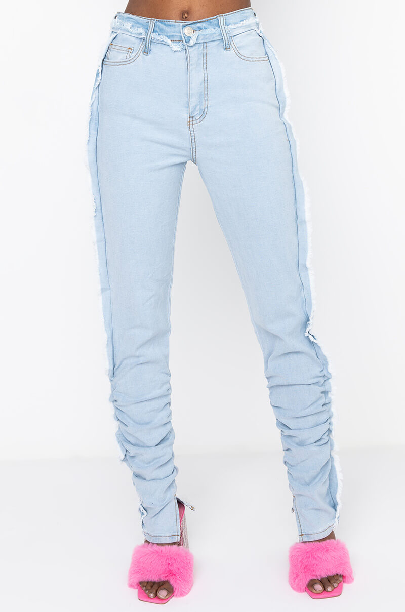 ONE MORE TIME INSIDE OUT SKINNY JEANS